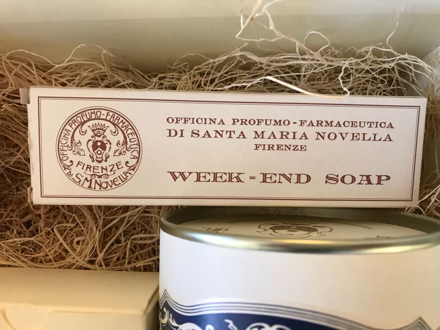 Santa Maria Novella Firenze Gift Box With Cologne, Bubble Bath, Bath Salts, Week-End Soap And Tabacco Toscano Soap Retails Over $300 [Photo 9]