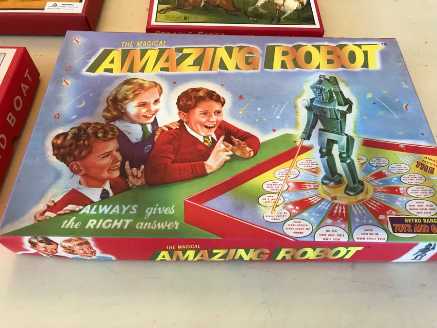 Set Of (4) New Reproduction Vintage Board Games [Photo 3]