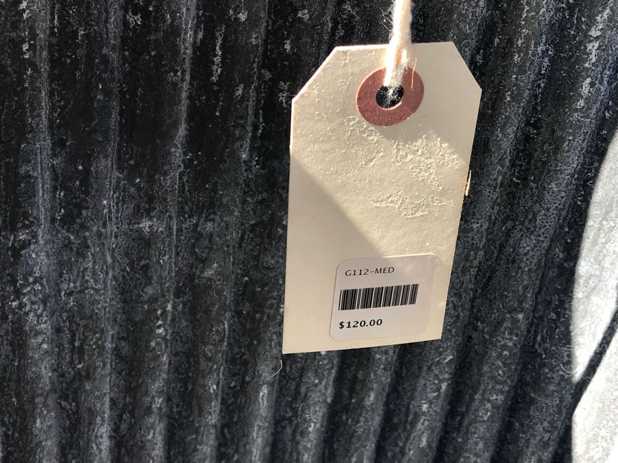 Set Of (3) Galvanized Metal Planters / Tables [Photo 7]