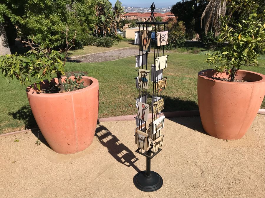 Metal Rotating Store Display Rack Loaded With Postcards - See Photos [Photo 2]