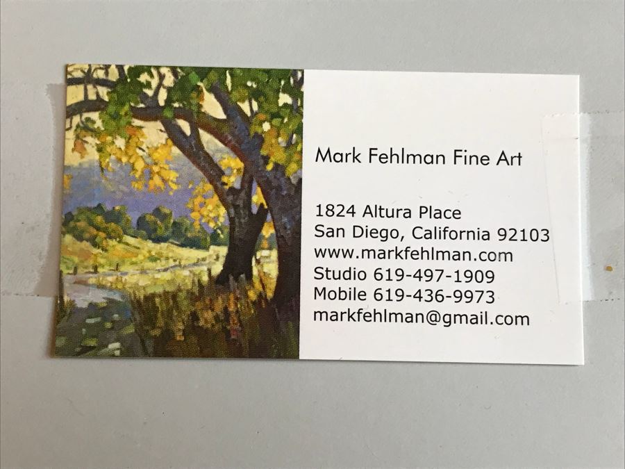 Original Plein Air Oil Painting Titled 'Sunny Backyard' Signed On Front And Back By Mark Fehlman Retails $450 [Photo 11]
