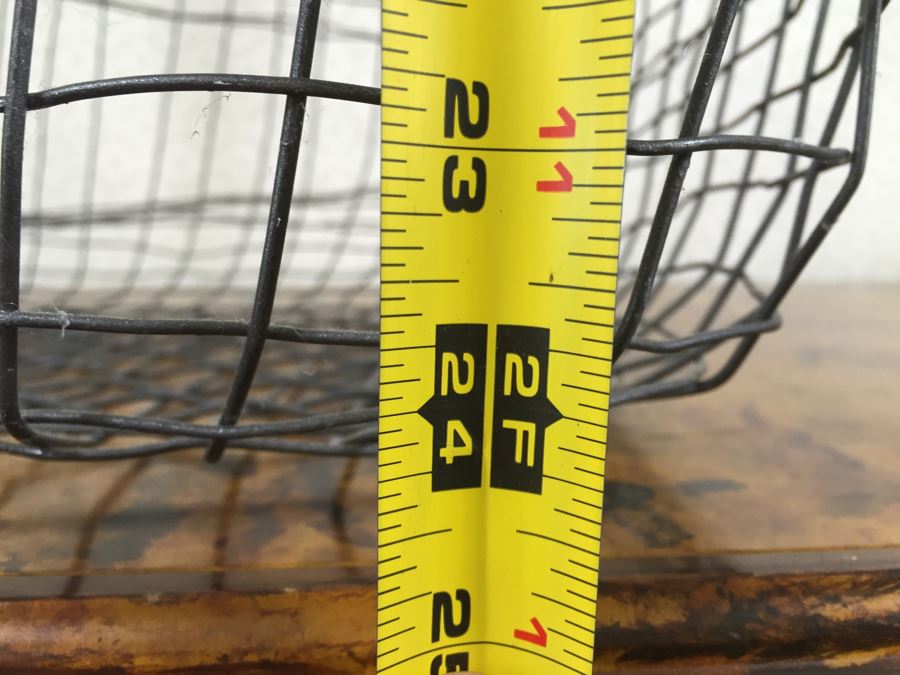 Metal Basket Filled With (12) New Designer Gift Wrapping Paper Rolls - See Photos [Photo 14]