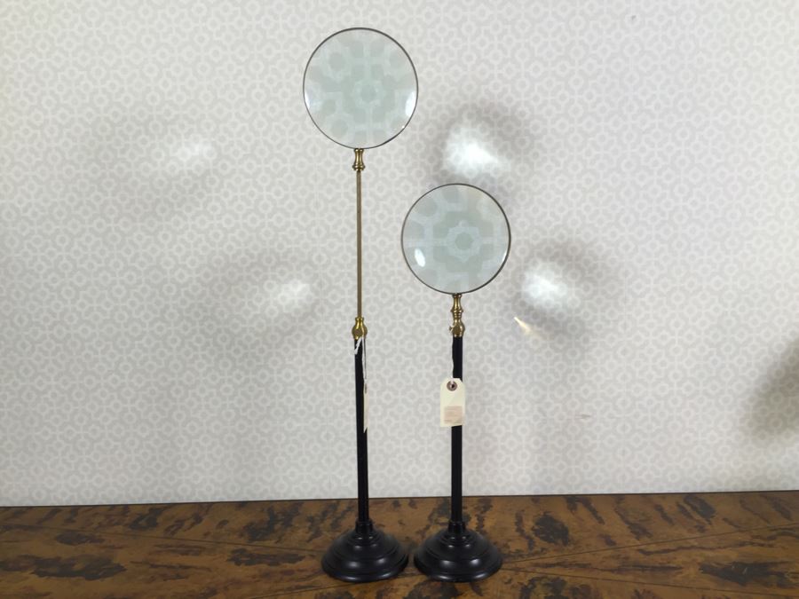Pair Of Magnifying Glasses With Adjustable Metal Stands [Photo 9]