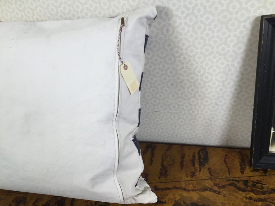 Pair Of New Designer American Flag USN Throw Pillows (Large: 24' X 24') [Photo 5]