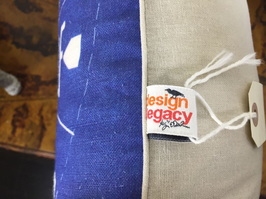 Pair Of Blue Nautical Throw Pillows 17' X 17' Retails $370 [Photo 2]