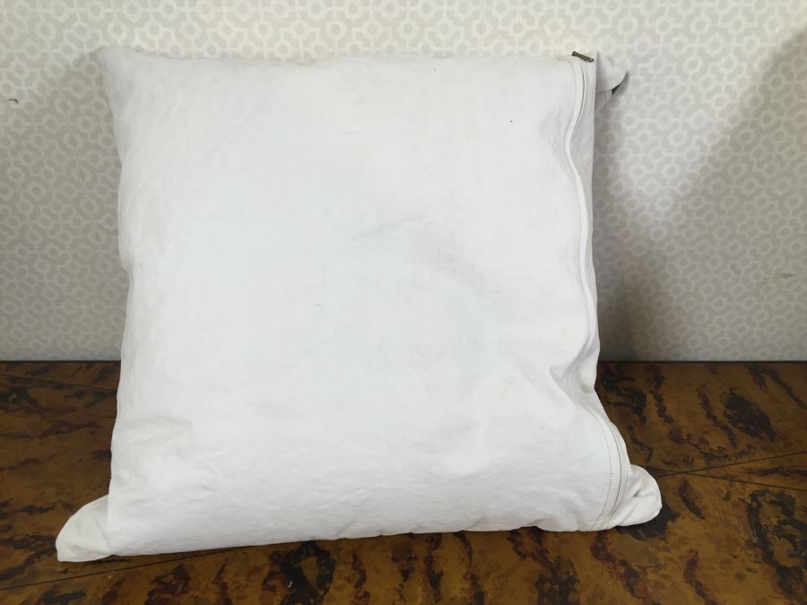 Pair Of Designer Stitched American Flag USN Throw Pillows 24' X 24' [Photo 4]