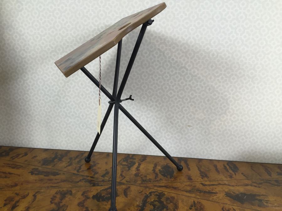 Artist's Easel, Vintage Wooden Paint Box And Votives Cool Hue Paint Box - See Photos [Photo 13]