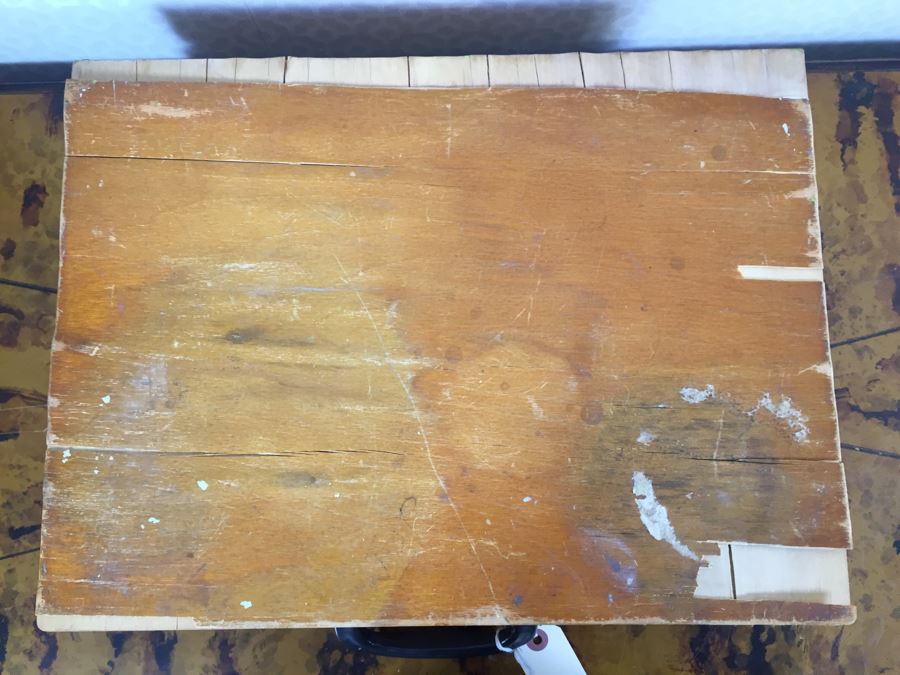 Artist's Easel, Vintage Wooden Paint Box And Votives Cool Hue Paint Box - See Photos [Photo 7]