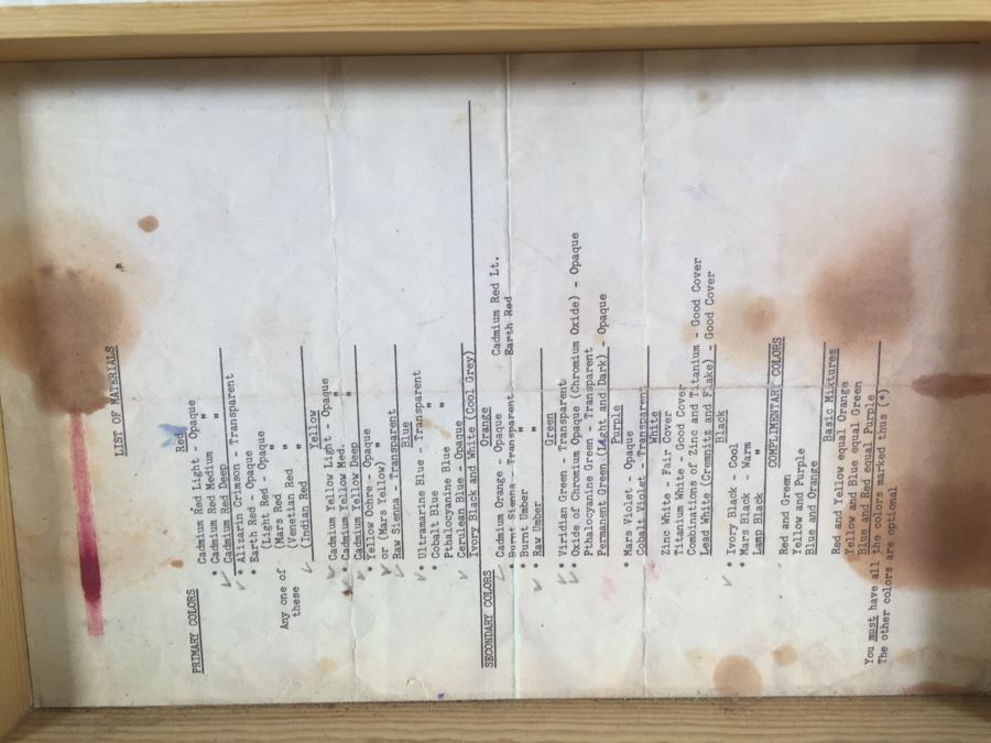 Artist's Easel, Vintage Wooden Paint Box And Votives Cool Hue Paint Box - See Photos [Photo 10]