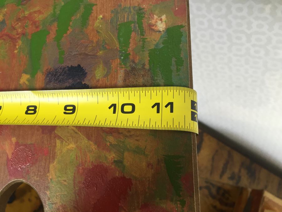 Artist's Easel, Vintage Wooden Paint Box And Votives Cool Hue Paint Box - See Photos [Photo 15]