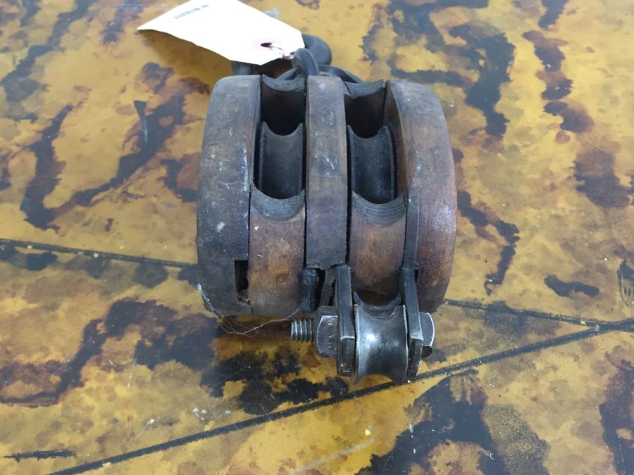 JUST ADDED - Pair Of Vintage Pulleys [Photo 5]