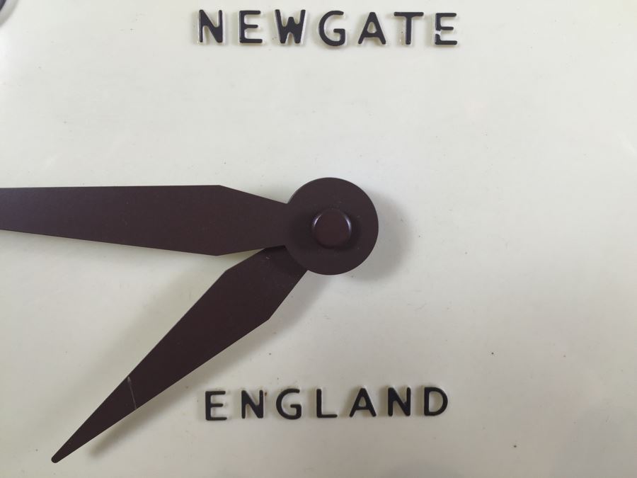 JUST ADDED - Newgate England Rectangular Cream Colored Battery Powered Wall Clock Retails $125 [Photo 2]