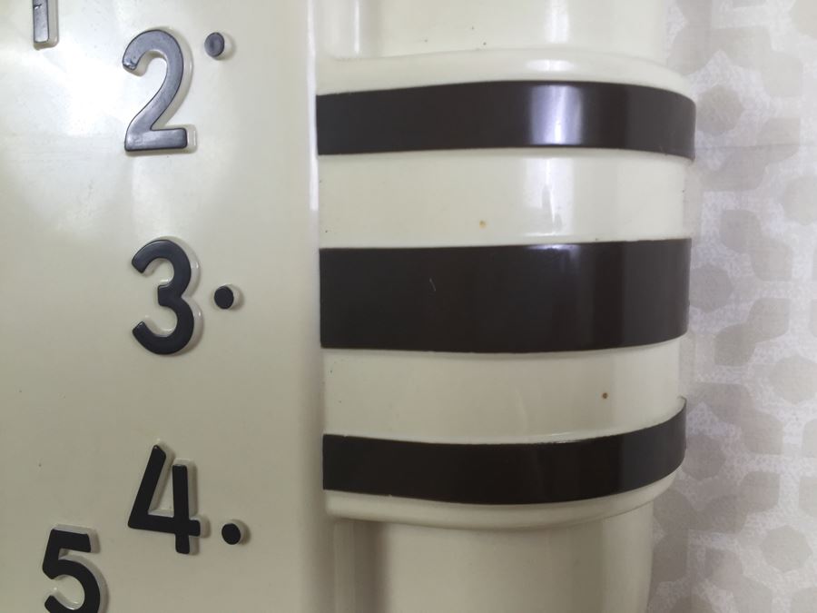 JUST ADDED - Newgate England Rectangular Cream Colored Battery Powered Wall Clock Retails $125 [Photo 3]