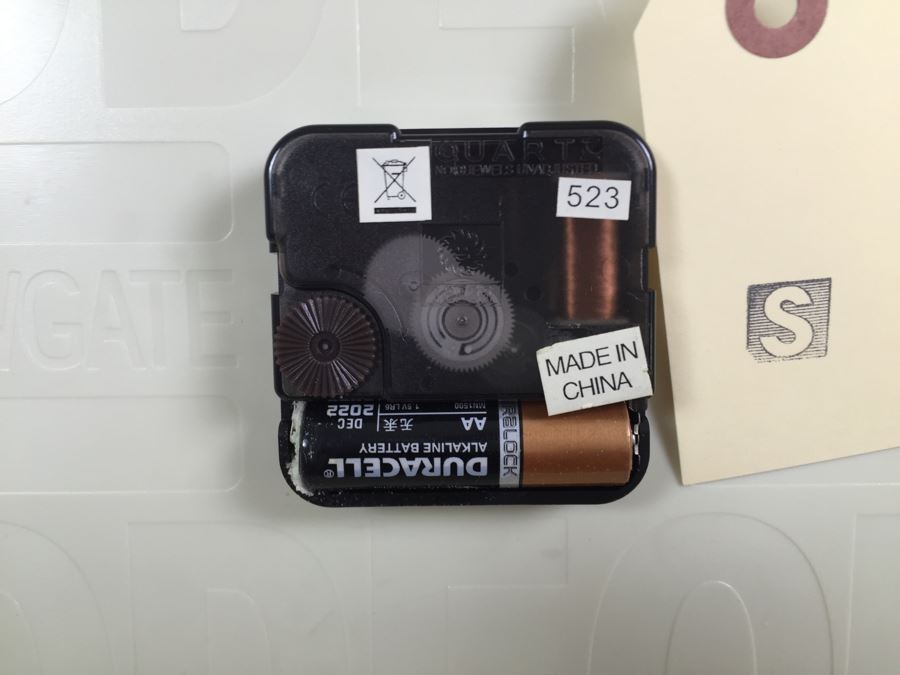 JUST ADDED - Newgate England Rectangular Cream Colored Battery Powered Wall Clock Retails $125 [Photo 6]