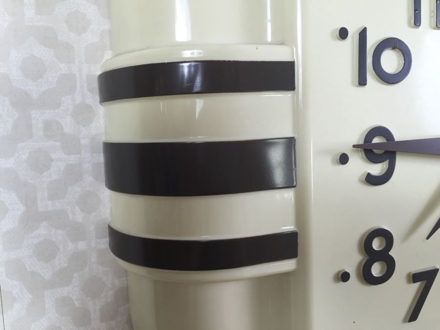 JUST ADDED - Newgate England Rectangular Cream Colored Battery Powered Wall Clock Retails $125 [Photo 4]