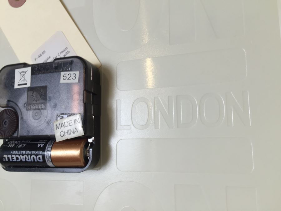 JUST ADDED - Newgate England Rectangular Cream Colored Battery Powered Wall Clock Retails $125 [Photo 9]