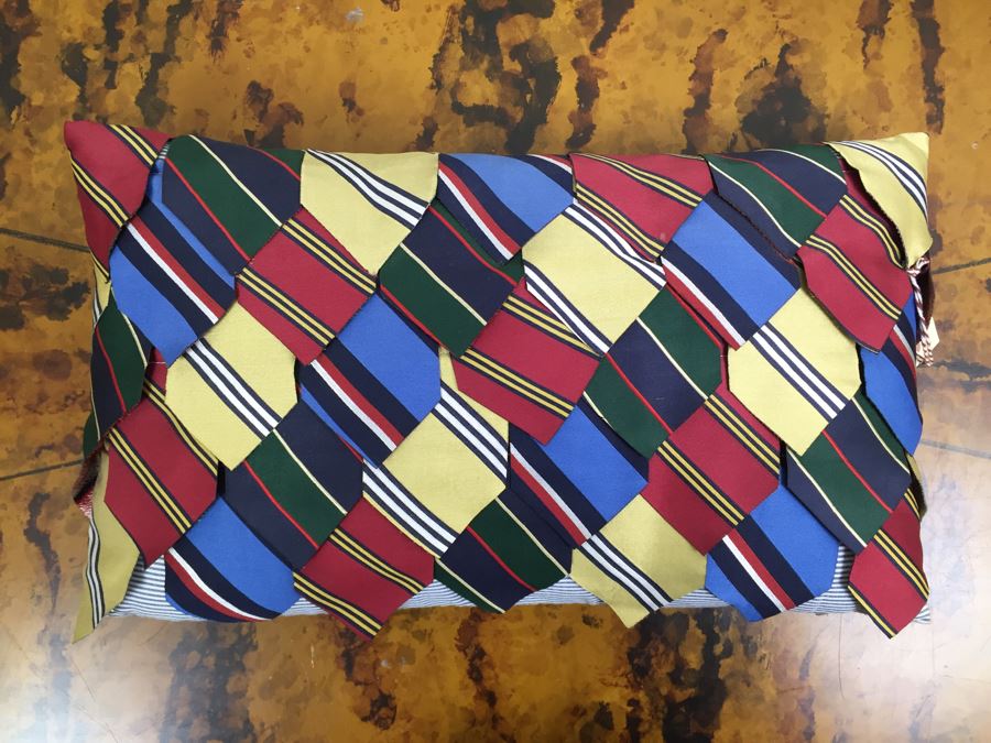 JUST ADDED - Set Of (3) NEW Designer Tie Throw Pillows [Photo 2]