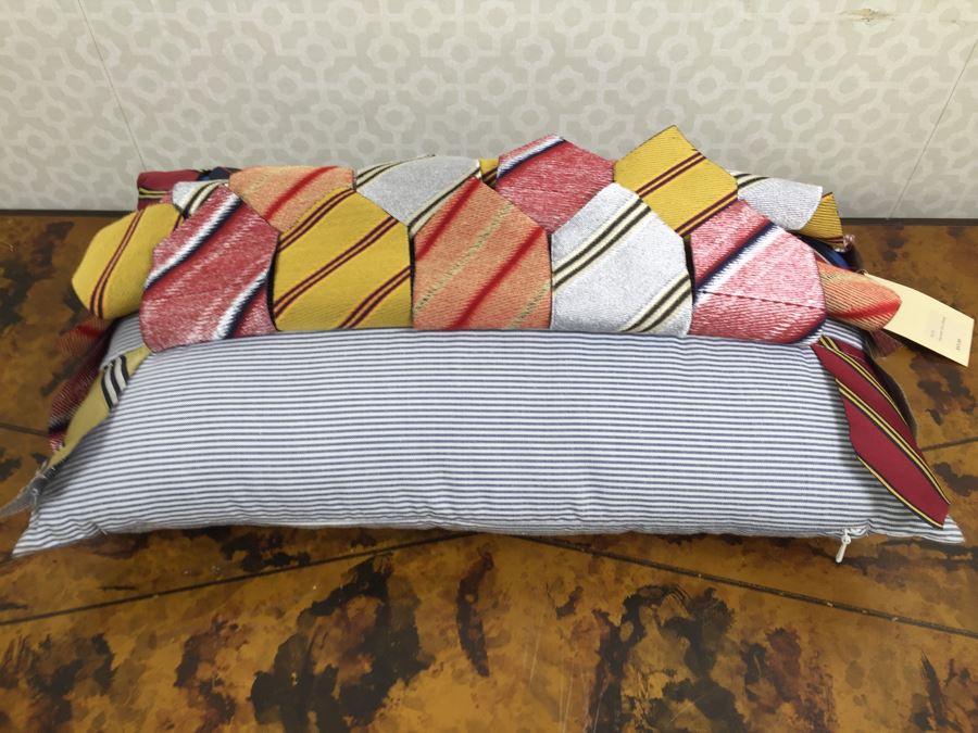 JUST ADDED - Set Of (3) NEW Designer Tie Throw Pillows [Photo 4]