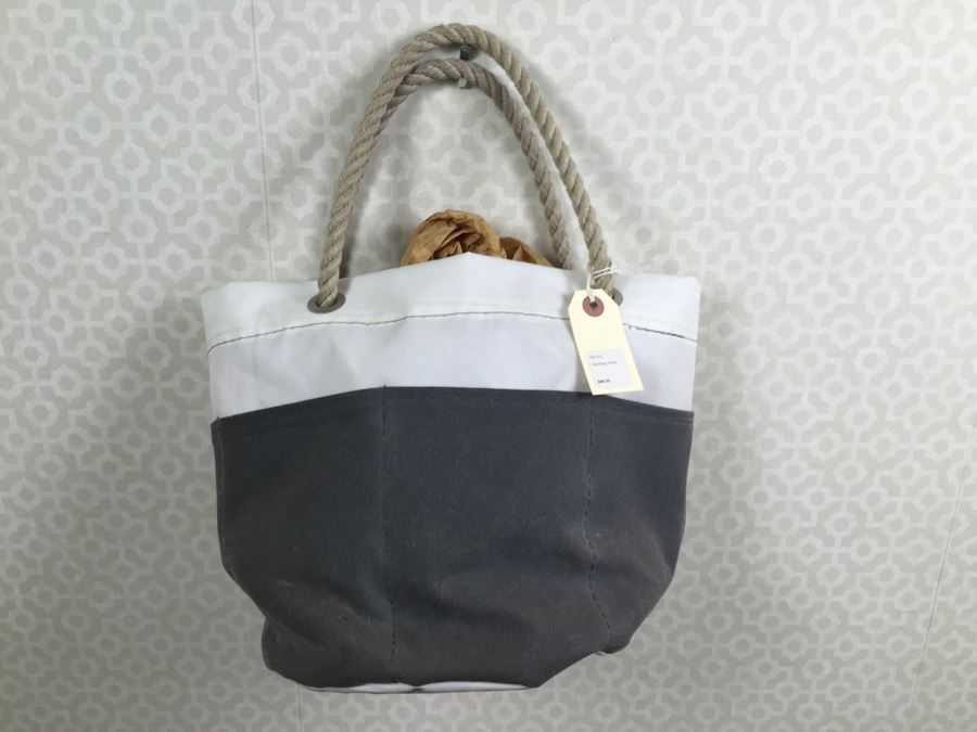 JUST ADDED - (2) NEW Nautical Sea Bags Tote Bags With Rope Handles [Photo 3]