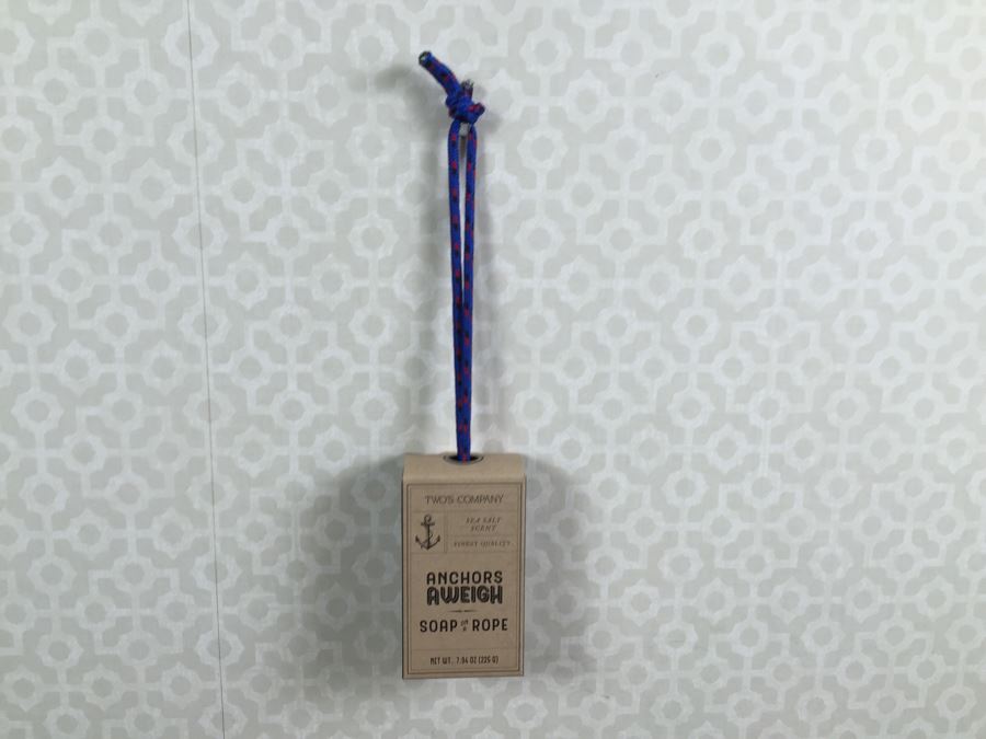 JUST ADDED - Set Of (8) NEW Two's Company Sea Salt Scent Soap On A Rope Bars [Photo 3]
