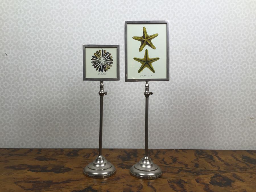 JUST ADDED - Pair Of Adjustable Metal Display Stands [Photo 2]