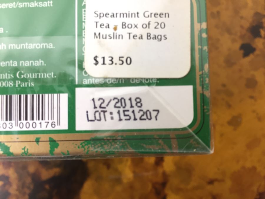 JUST ADDED - 2-Tier Metal And Marble Store Display Stand With (12) NEW Kusmi Tea Boxes [Photo 3]