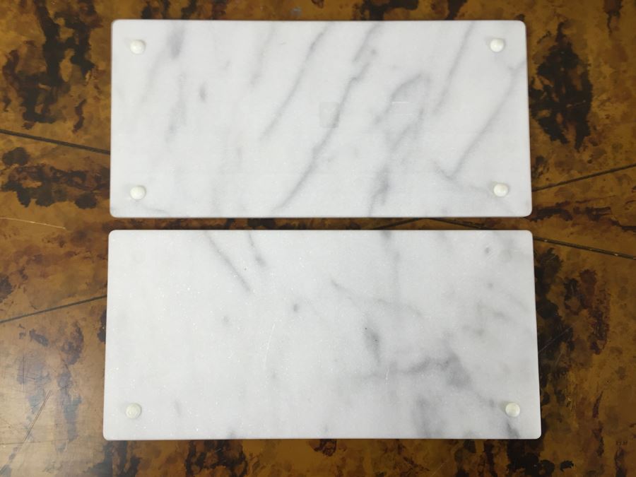 JUST ADDED - 2-Tier Metal And Marble Store Display Stand With (12) NEW Kusmi Tea Boxes [Photo 9]