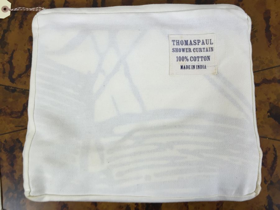 JUST ADDED - Seafarer Nautical Hand Towel And Matching Cotton Shower Curtain From Thomaspaul [Photo 3]