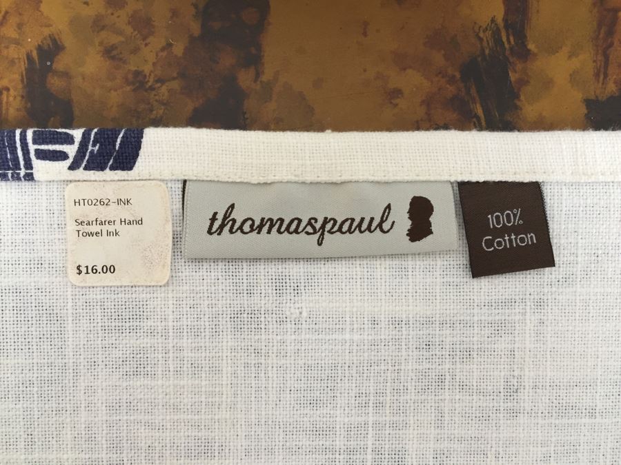 JUST ADDED - Seafarer Nautical Hand Towel And Matching Cotton Shower Curtain From Thomaspaul [Photo 7]