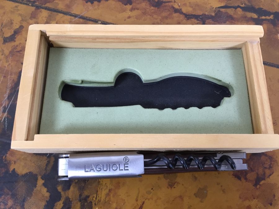 Picnic Basket Filled With New Products Including Laguiole Pocket Knife Bar Tool (Retails $65), (5) Manners For Women Books, Metal Ice Bucket And Various Linens [Photo 7]