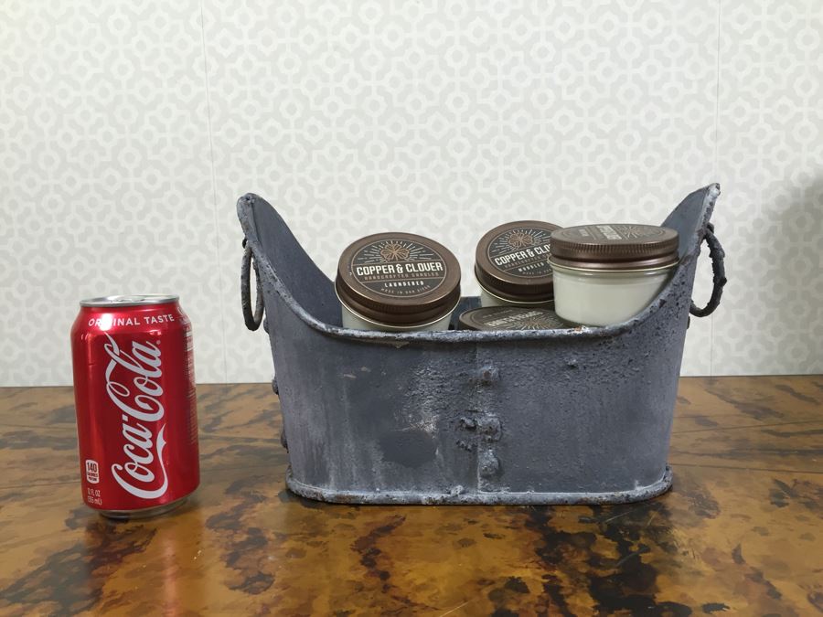 JUST ADDED - Pair Of Metal Buckets And (9) New Copper & Clover Candles [Photo 11]