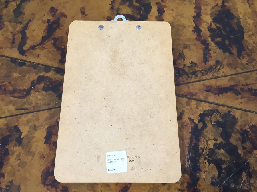 JUST ADDED - Pair Of Notepads With Clipboards, Silverplate Trophy Bowl Filled With Motel Keychains And Questionable Merit Badge Patches [Photo 6]