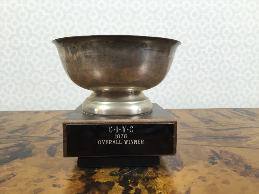 JUST ADDED - Home Decor Lot With Pigeon Figurine, Trophies, Paperweight, El Camino Real Bell, Wooden Bird Figurine [Photo 10]