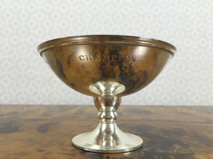 JUST ADDED - Home Decor Lot With Pigeon Figurine, Trophies, Paperweight, El Camino Real Bell, Wooden Bird Figurine [Photo 6]