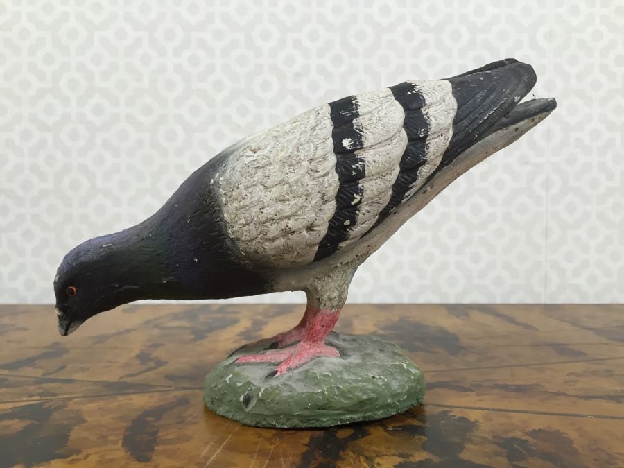 JUST ADDED - Home Decor Lot With Pigeon Figurine, Trophies, Paperweight, El Camino Real Bell, Wooden Bird Figurine [Photo 2]