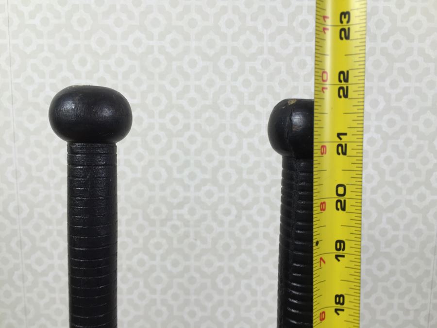 Vintage French Photograph And Set Of (3) Wooden Exercise Pins Indian Clubs  [Photo 5]