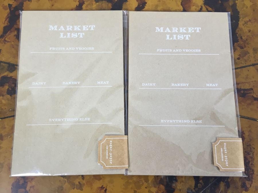 JUST ADDED - Set Of (3) NEW The American Home Cook Books, (4) NEW Recipe Card Sets, (2) NEW Market List Grocery Lists From Sugar Paper Los Angeles [Photo 6]