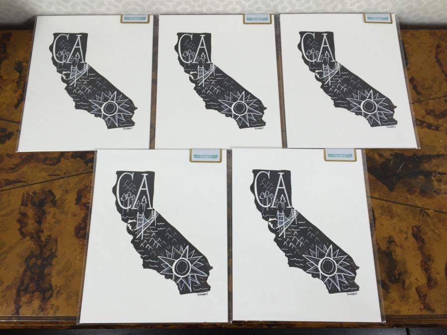 NEW Coral & Tusk Child's Stitched Teepee And Set Of Stitched Stuffed Animals, NEW Set Of (5) CA Paper Sets And Metal Industrial Picture Frame With CA Lifeguard Tower Photo - See Photos [Photo 3]