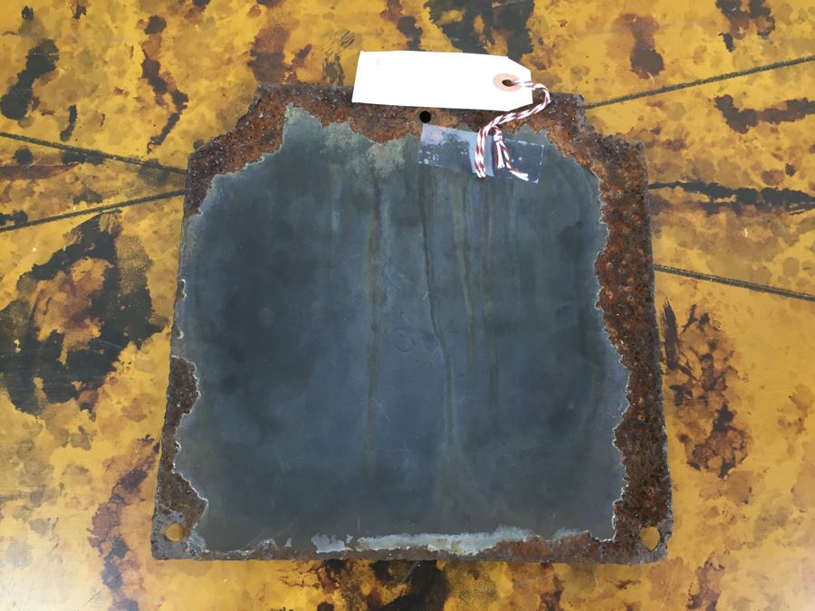 JUST ADDED - Vintage Enamel Number 67 Sign 8' X 8' [Photo 4]