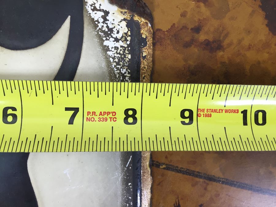 JUST ADDED - Vintage Enamel Number 67 Sign 8' X 8' [Photo 5]