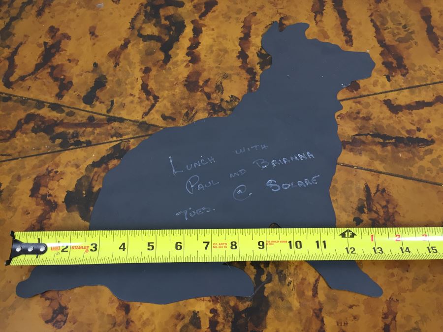 JUST ADDED - Metal 'L' Relief Letter And Metal Dog Cutout Chalkboard [Photo 8]