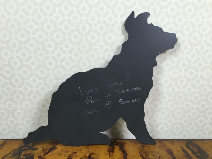 JUST ADDED - Metal 'L' Relief Letter And Metal Dog Cutout Chalkboard [Photo 6]