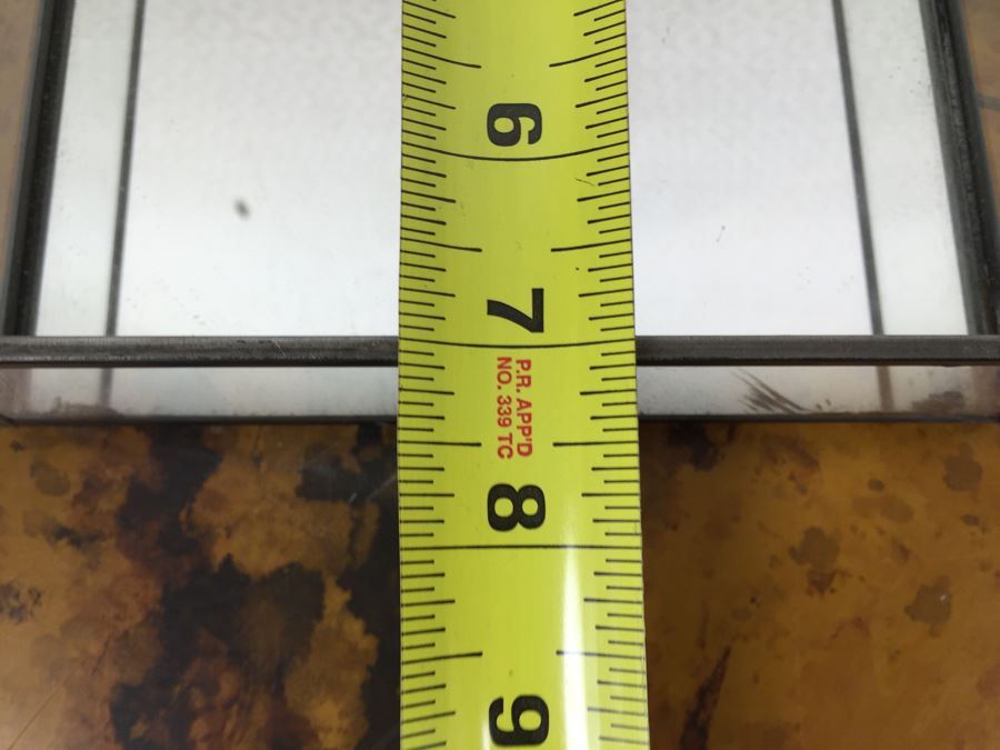 JUST ADDED - Brass Swivel Table Vanity Mirror With (2) NEW Glass Sided Boxes, (5) Rings And Earrings [Photo 4]