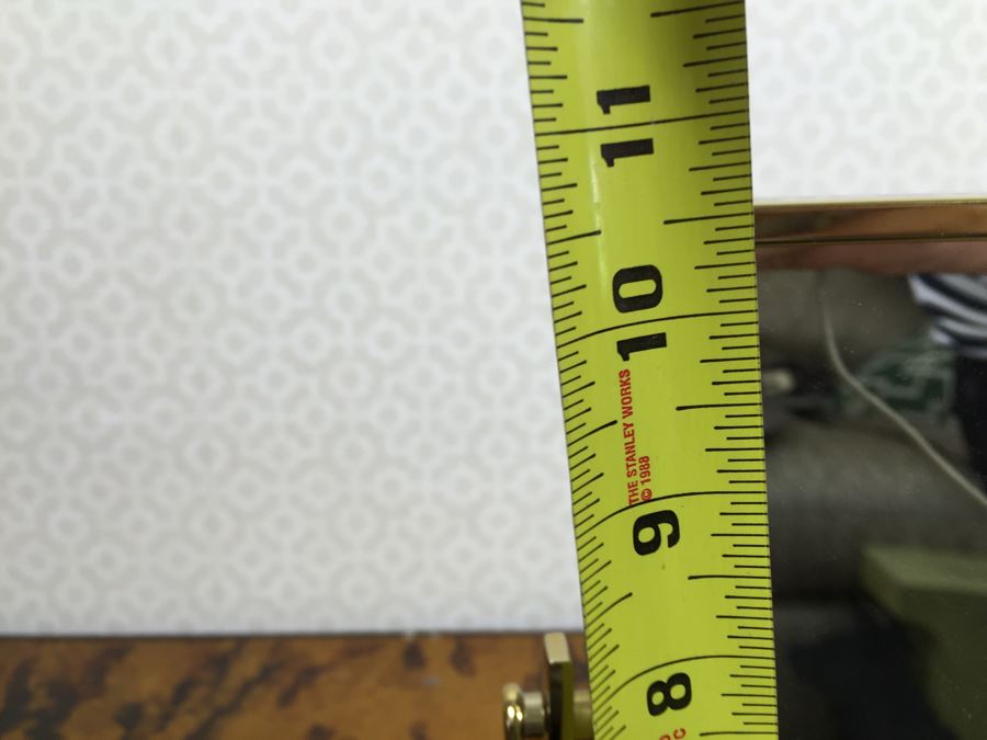 JUST ADDED - Brass Swivel Table Vanity Mirror With (2) NEW Glass Sided Boxes, (5) Rings And Earrings [Photo 17]