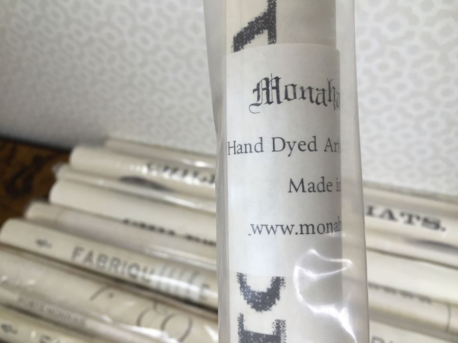 JUST ADDED - NEW Stoneware Crock Style Pot Filled With Vintage Style Hand Dyed Artists' Paper Documents Monahan Papers - See Photos [Photo 11]