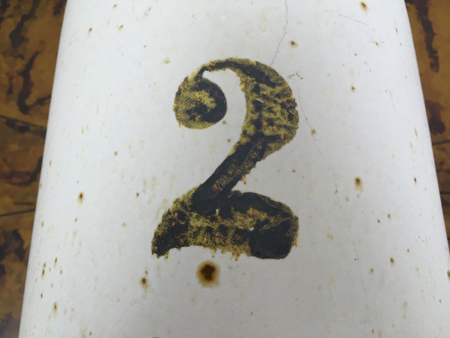 JUST ADDED - NEW Stoneware Crock Style Pot Filled With Vintage Style Hand Dyed Artists' Paper Documents Monahan Papers - See Photos [Photo 5]