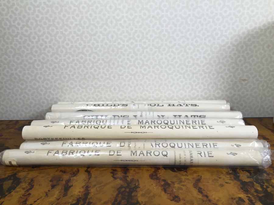 JUST ADDED - NEW Stoneware Crock Style Pot Filled With Vintage Style Hand Dyed Artists' Paper Documents Monahan Papers - See Photos [Photo 6]