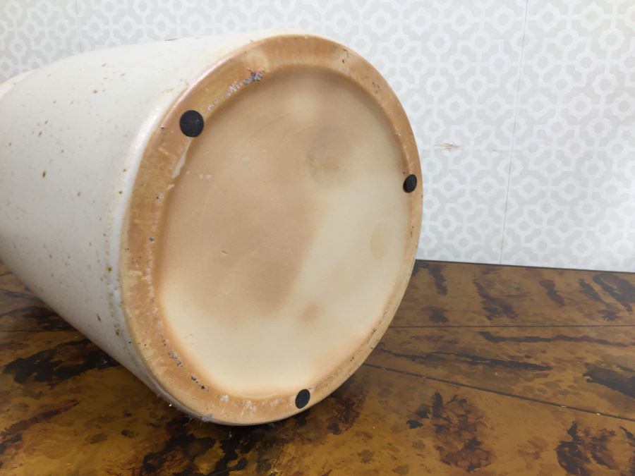 JUST ADDED - NEW Stoneware Crock Style Pot Filled With Vintage Style Hand Dyed Artists' Paper Documents Monahan Papers - See Photos [Photo 4]