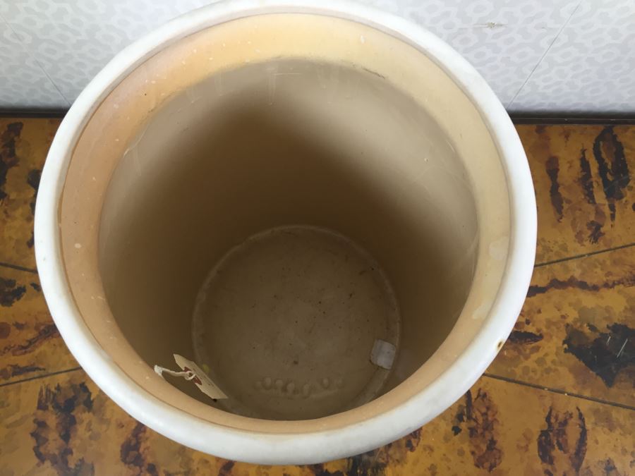 JUST ADDED - NEW Stoneware Crock Style Pot Filled With Vintage Style Hand Dyed Artists' Paper Documents Monahan Papers - See Photos [Photo 3]