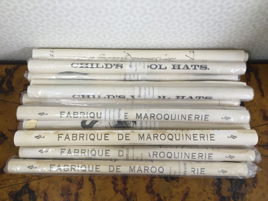 JUST ADDED - NEW Stoneware Crock Style Pot Filled With Vintage Style Hand Dyed Artists' Paper Documents Monahan Papers - See Photos [Photo 7]